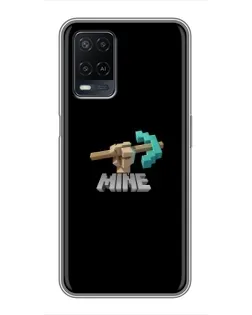 Чехол для OPPO A54 с картинкой «Алмазная кирка»