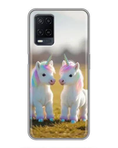 Чехол для OPPO A54 с картинкой «Пара единорогов» Чехол для OPPO A54 с картинкой «Пара единорогов»