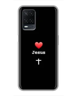 Чохол для OPPO A54 з картинкою «Серце - Jesus»