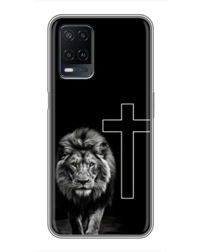 Чехол для OPPO A54 с картинкой «Лев и Крест» Чехол для OPPO A54 с картинкой «Лев и Крест»