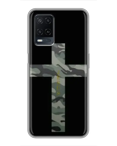 Чехол для OPPO A54 с картинкой «Милитари Крест» Чехол для OPPO A54 с картинкой «Милитари Крест»