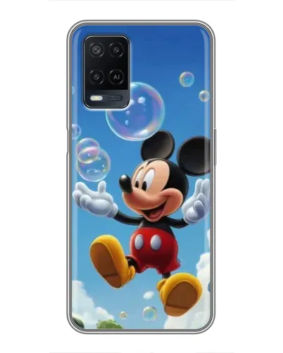 Чехол для OPPO A54 с картинкой «Mickey и мыльные пузыри»