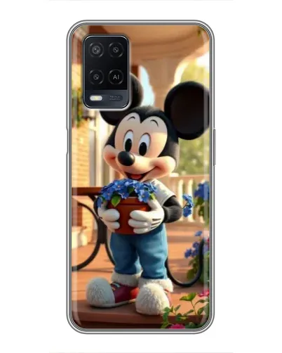 Чехол для OPPO A54 с картинкой «Микки садовод»