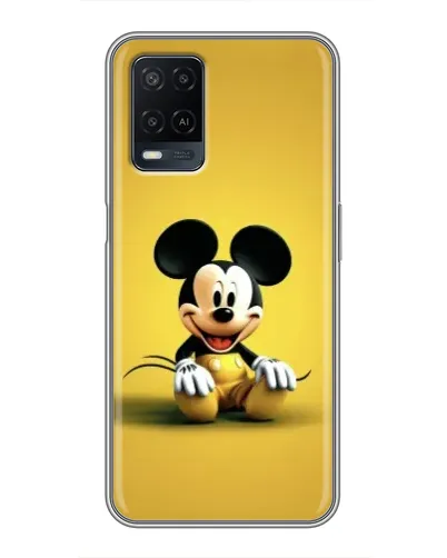 Чехол для OPPO A54 с картинкой «Микки на желтом»