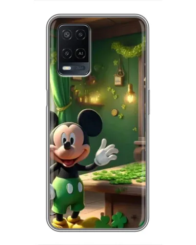 Чехол для OPPO A54 с картинкой «Микки в мастерской»