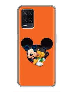 Чехол для OPPO A54 с картинкой «Сердце Микки Минни»