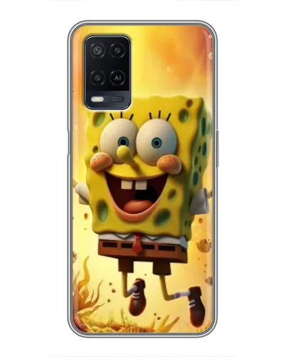 Чехол для OPPO A54 с картинкой «Губка Боб прыгает»