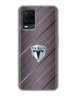 Чохол для OPPO A54 з картинкою «Металева текстура Tesla» Чохол для OPPO A54 з картинкою «Металева текстура Tesla»