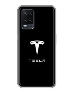 Чохол для OPPO A54 з картинкою «Tesla White Logo» Чохол для OPPO A54 з картинкою «Tesla White Logo»