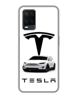 Чохол для OPPO A54 з картинкою «Tesla White Style» Чохол для OPPO A54 з картинкою «Tesla White Style»