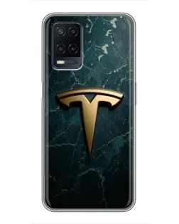 Чохол для OPPO A54 з картинкою «Мармурова Tesla Gold» Чохол для OPPO A54 з картинкою «Мармурова Tesla Gold»