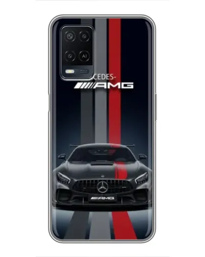 Чехол для OPPO A54 с картинкой «Mercedes — белый карбон» Чехол для OPPO A54 с картинкой «Mercedes — белый карбон»