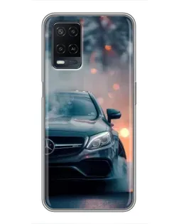 Чехол для OPPO A54 с картинкой «Mercedes — ночной город» Чехол для OPPO A54 с картинкой «Mercedes — ночной город»