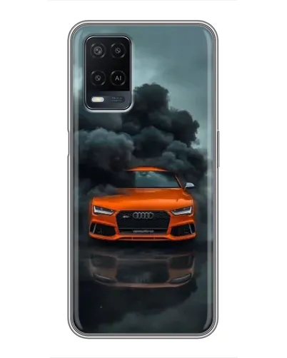 Чехол для OPPO A54 с картинкой «Audi в облаках дыма» Чехол для OPPO A54 с картинкой «Audi в облаках дыма»