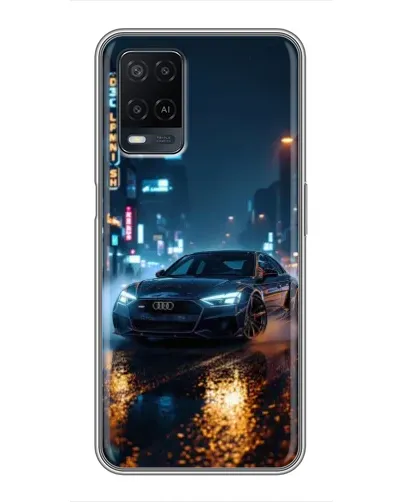 Чехол для OPPO A54 с картинкой «Ночной город и Audi» Чехол для OPPO A54 с картинкой «Ночной город и Audi»