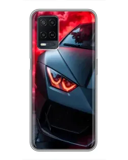 Чохол для OPPO A54 з картинкою «Lamborghini червоне сяйво»