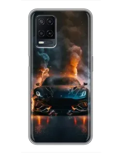 Чохол для OPPO A54 з картинкою «Lamborghini димна естетика»
