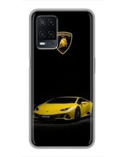 Чохол для OPPO A54 з картинкою «Lamborghini жовтий акцент»