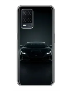 Чохол для OPPO A54 з картинкою «Чорний Lamborghini Aventador»