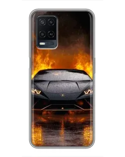Чохол для OPPO A54 з картинкою «Lamborghini у вогні»