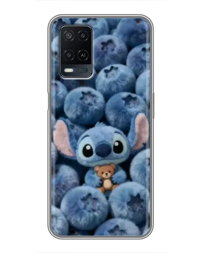 Чехол для OPPO A54 с картинкой «Стич и голубика» Чехол для OPPO A54 с картинкой «Стич и голубика»