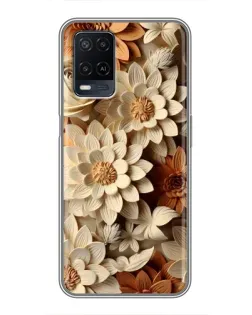 Чехол для OPPO A54 с картинкой «Бежевый флористический декор» Чехол для OPPO A54 с картинкой «Бежевый флористический декор»
