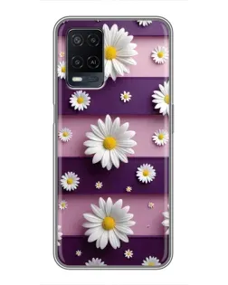 Чехол для OPPO A54 с картинкой «Ромашки на фиолетовом» Чехол для OPPO A54 с картинкой «Ромашки на фиолетовом»