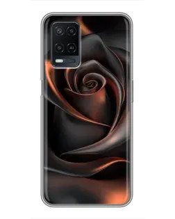 Чехол для OPPO A54 с картинкой «Шелковая черная роза» Чехол для OPPO A54 с картинкой «Шелковая черная роза»