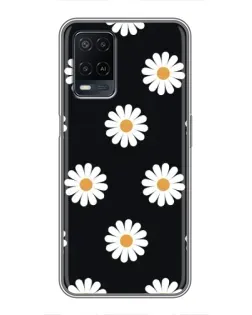Чехол для OPPO A54 с картинкой «Ромашки на черном» Чехол для OPPO A54 с картинкой «Ромашки на черном»