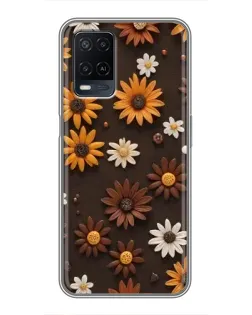 Чехол для OPPO A54 с картинкой «Узор из маленьких подсолнухов» Чехол для OPPO A54 с картинкой «Узор из маленьких подсолнухов»