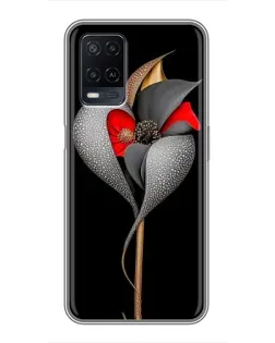 Чехол для OPPO A54 с картинкой «Серебряный фантазийный цветок» Чехол для OPPO A54 с картинкой «Серебряный фантазийный цветок»