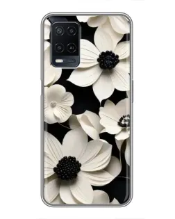 Чехол для OPPO A54 с картинкой «Объемные белые цветы» Чехол для OPPO A54 с картинкой «Объемные белые цветы»