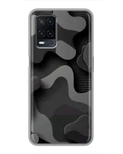 Чохол для OPPO A54 з картинкою «Темний абстрактний камуфляж»
