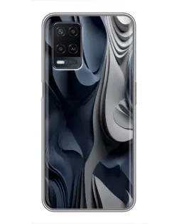 Чохол для OPPO A54 з картинкою «Об'ємні сині складки»
