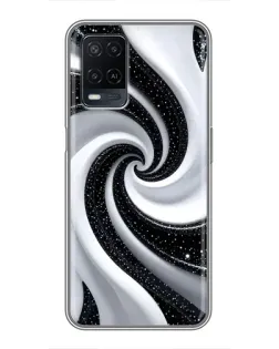Чохол для OPPO A54 з картинкою «Чорно-біла спіраль»