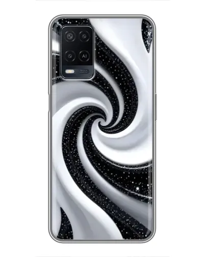 Чехол для OPPO A54 с картинкой «Черно-белая спираль» Чехол для OPPO A54 с картинкой «Черно-белая спираль»