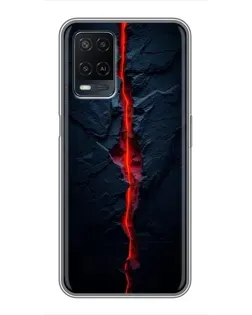 Чехол для OPPO A54 с картинкой «Kрасная лавовая трещина» Чехол для OPPO A54 с картинкой «Kрасная лавовая трещина»