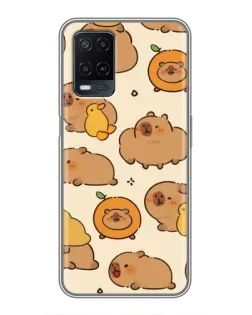 Чохол для OPPO A54 з картинкою «Капібари з апельсинами»