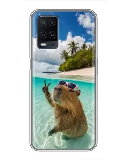 Чохол для OPPO A54 з картинкою «Капібара на морі»