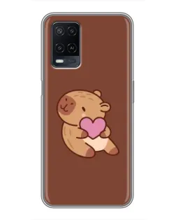 Чохол для OPPO A54 з картинкою «Капібара з серцем»