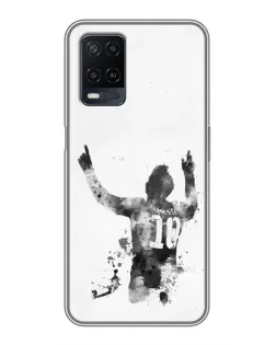 Чохол для OPPO A54 з картинкою «Чорно-білий силует Мессі» Чохол для OPPO A54 з картинкою «Чорно-білий силует Мессі»