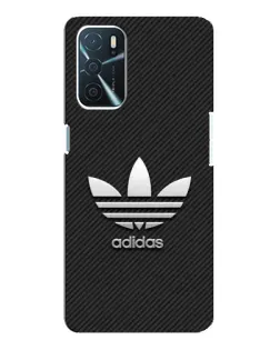 Чехол для OPPO A54s с картинкой «Adidas Карбоновая текстура»