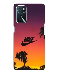 Чехол для OPPO A54s с картинкой «Nike на закате солнца»