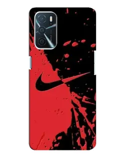 Чехол для OPPO A54s с картинкой «Красные брызги Nike» Чехол для OPPO A54s с картинкой «Красные брызги Nike»