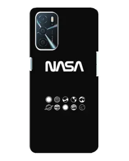 Чехол для OPPO A54s с картинкой «NASA — технический принт»