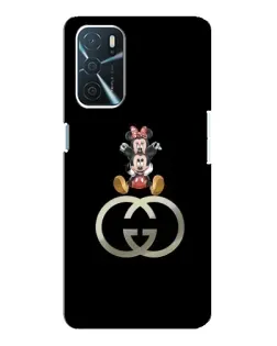 Чехол для OPPO A54s с картинкой «Минни Маус на лого»