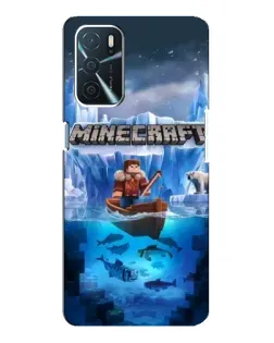 Чохол для OPPO A54s з картинкою «Minecraft льодянийсвіт»