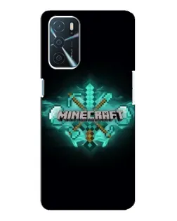 Чохол для OPPO A54s з картинкою «Minecraft Diamond лого»