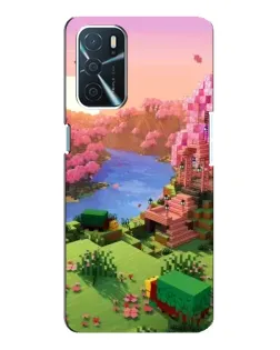 Чохол для OPPO A54s з картинкою «Рожеве дерево Minecraft»