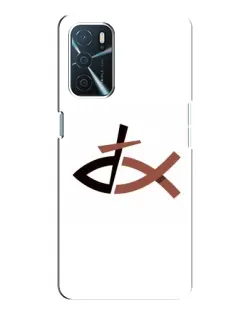 Чехол для OPPO A54s с картинкой «Рыба и крест»